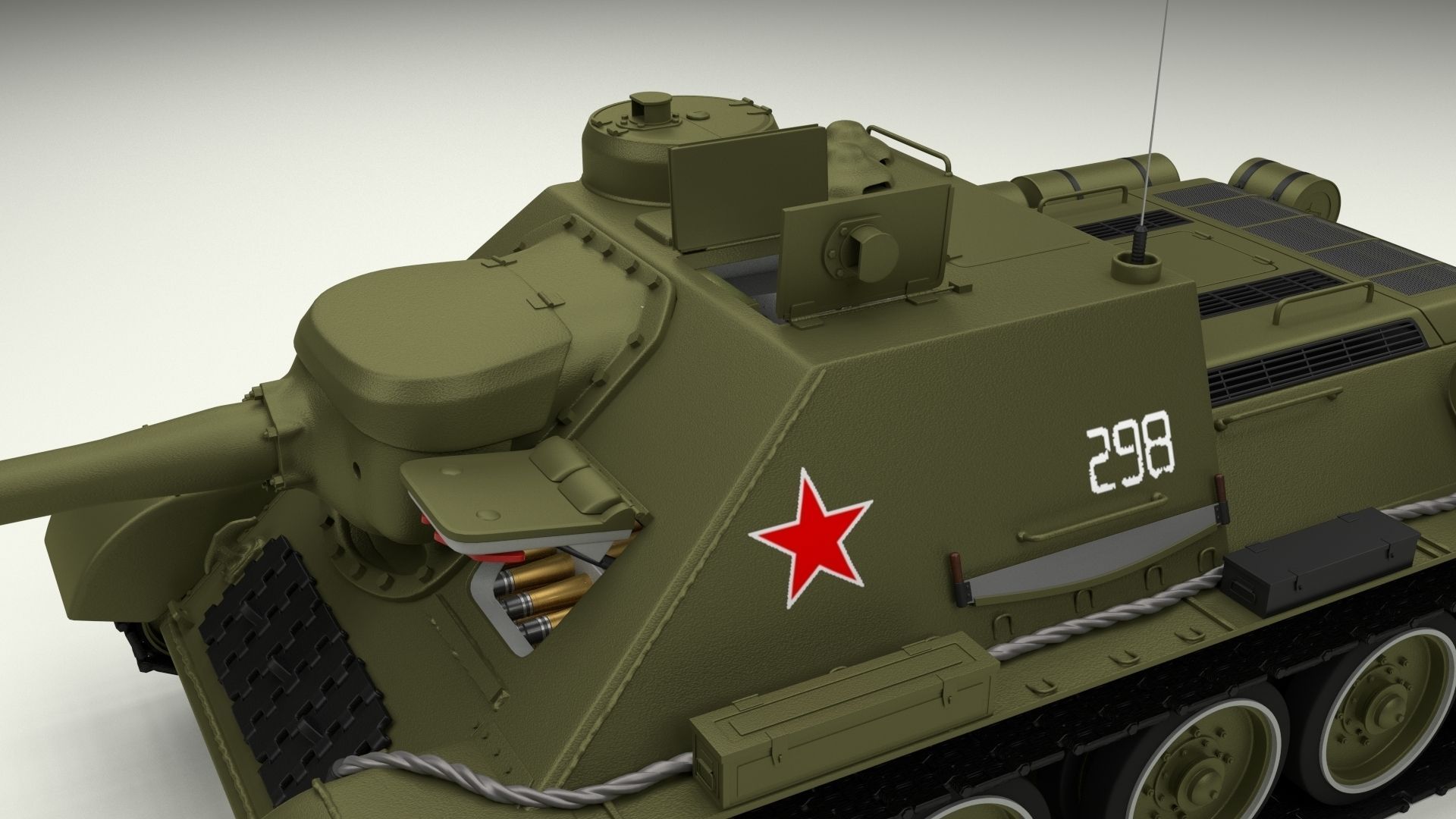SU 100 with Interior 3D model_27