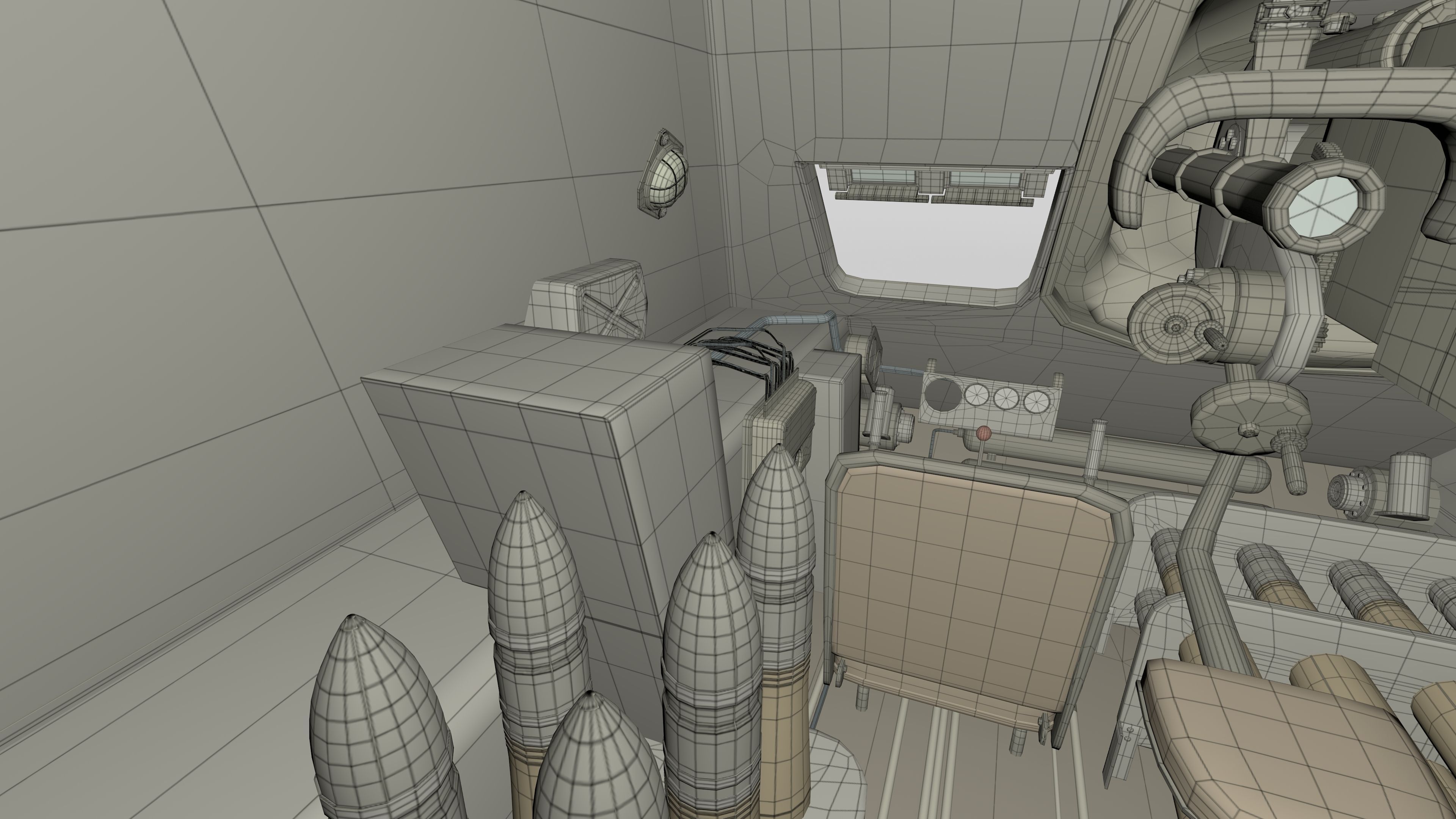 SU 100 with Interior 3D model_10