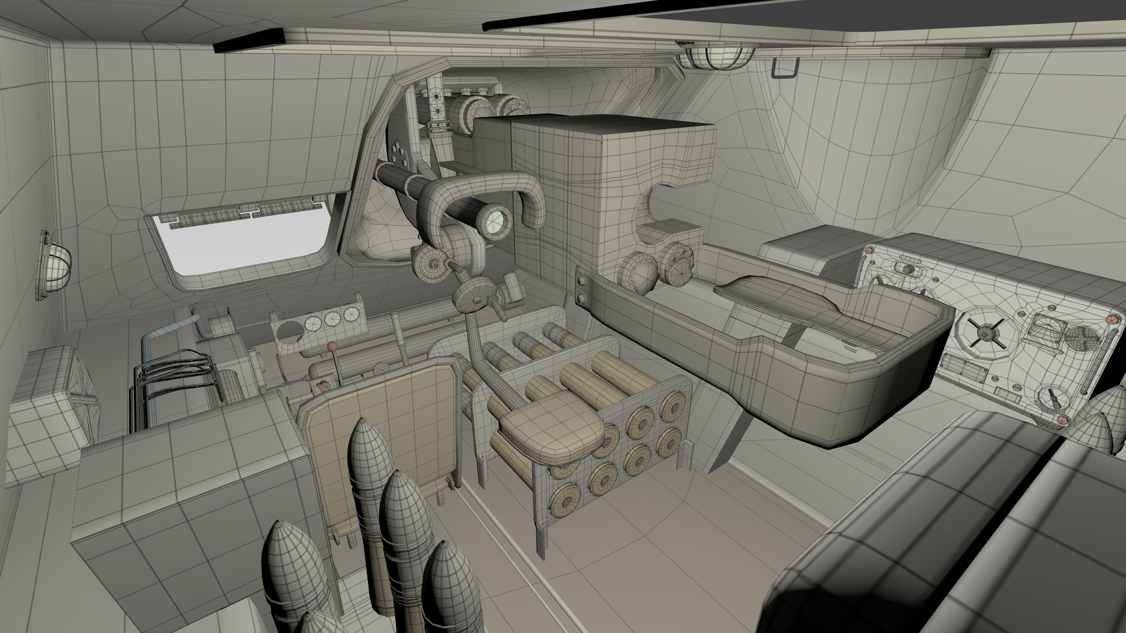 SU 100 with Interior 3D model_42