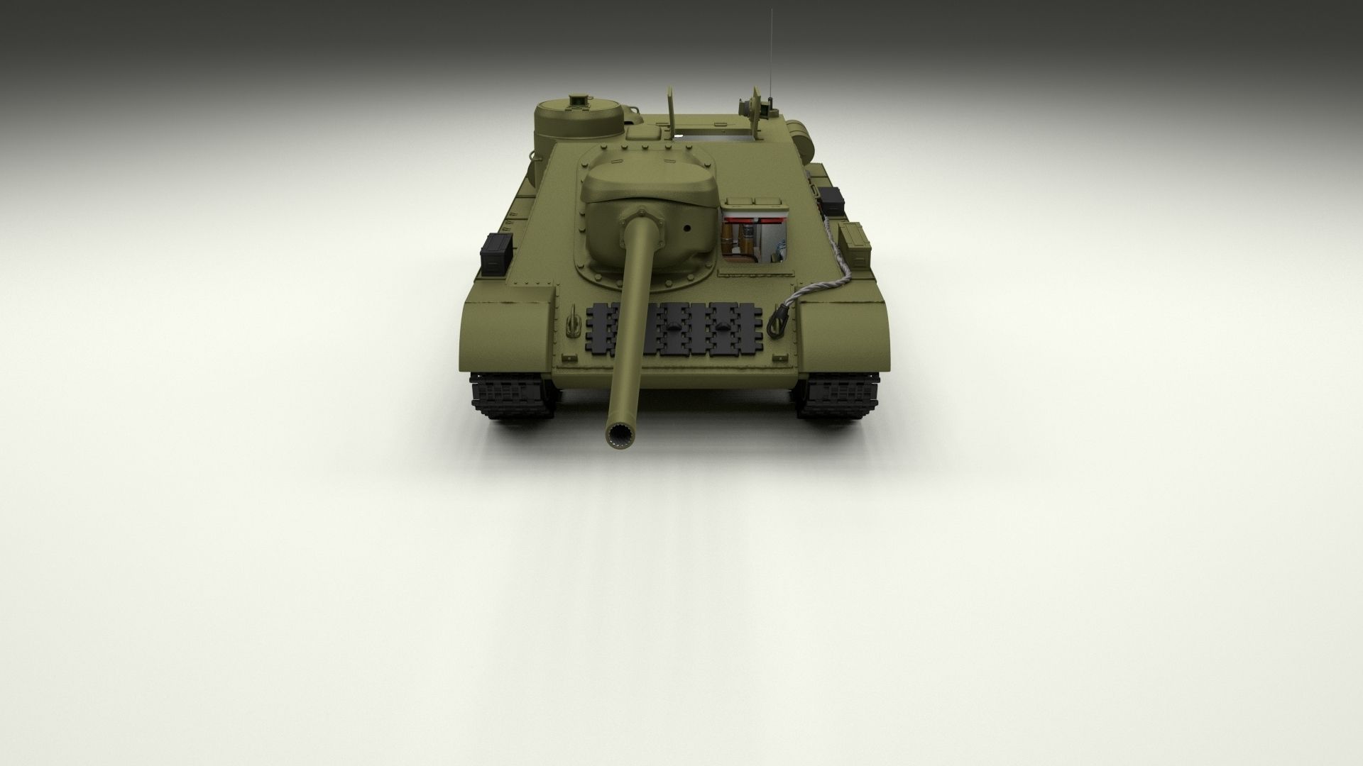 SU 100 with Interior 3D model_16