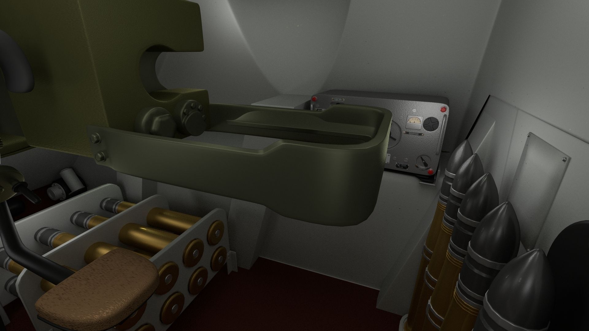 SU 100 with Interior 3D model_36
