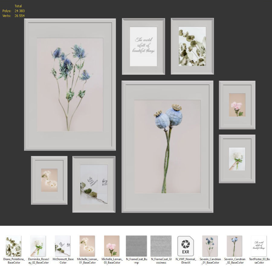 Gallery Wall 27 3D model_6