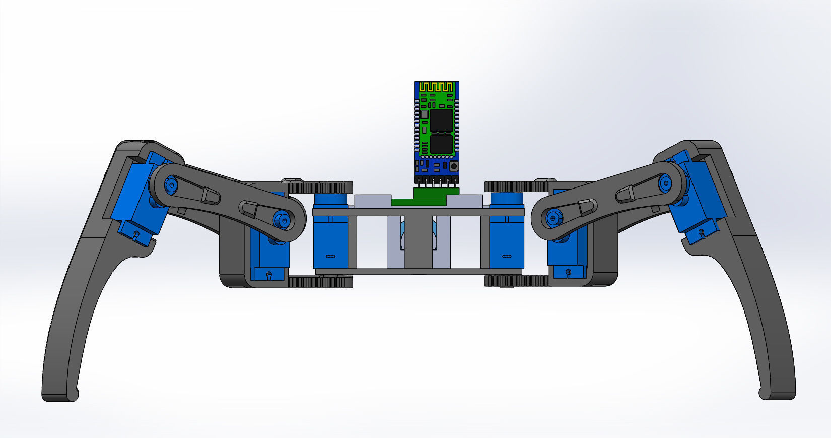 Four legged spider robot 3D print model_2