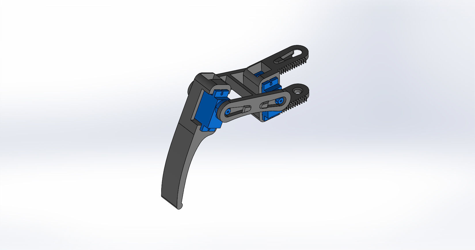 Four legged spider robot 3D print model_7