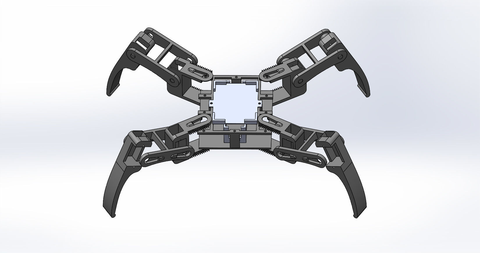 Four legged spider robot 3D print model_5