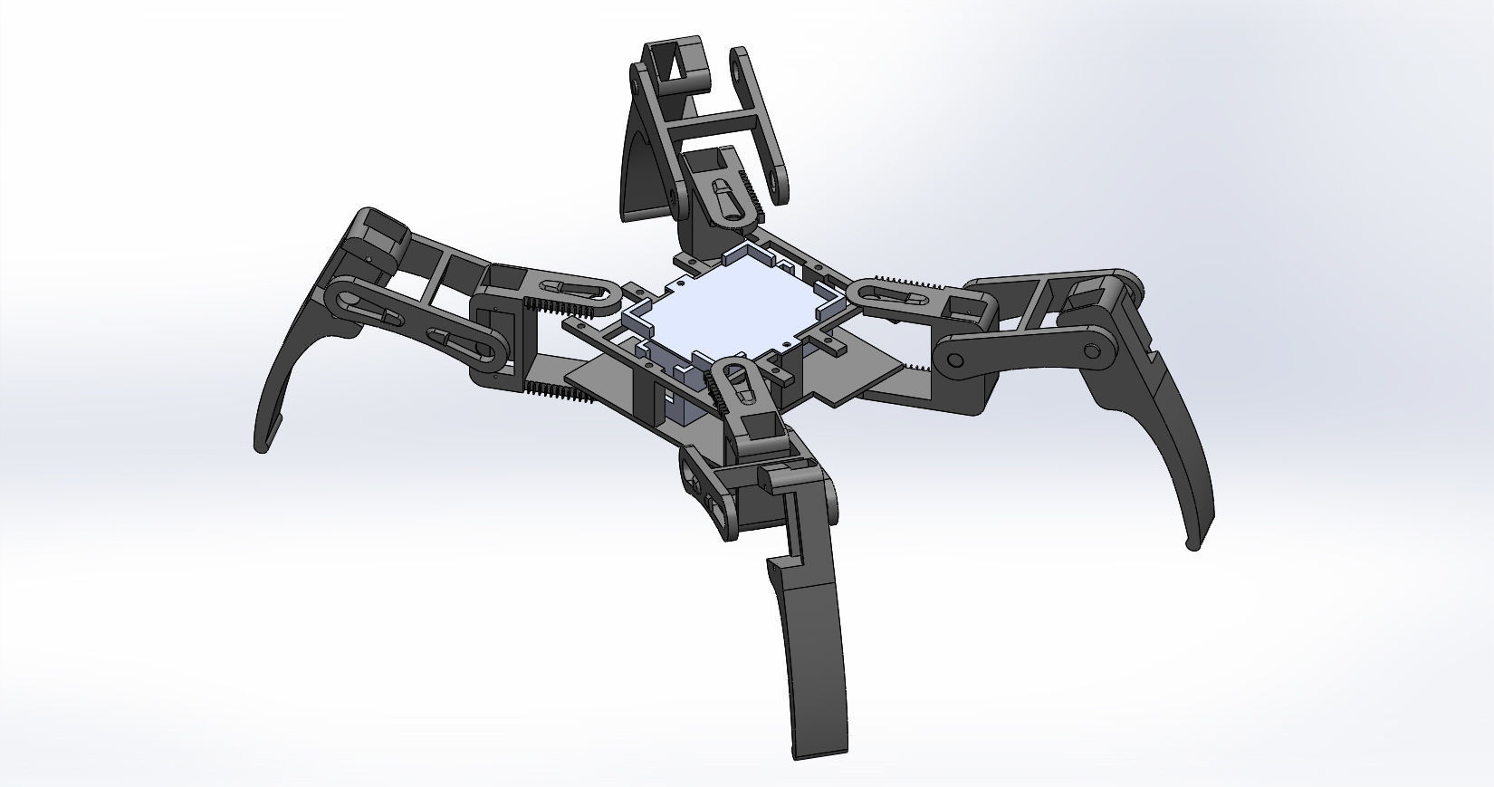 Four legged spider robot 3D print model_4