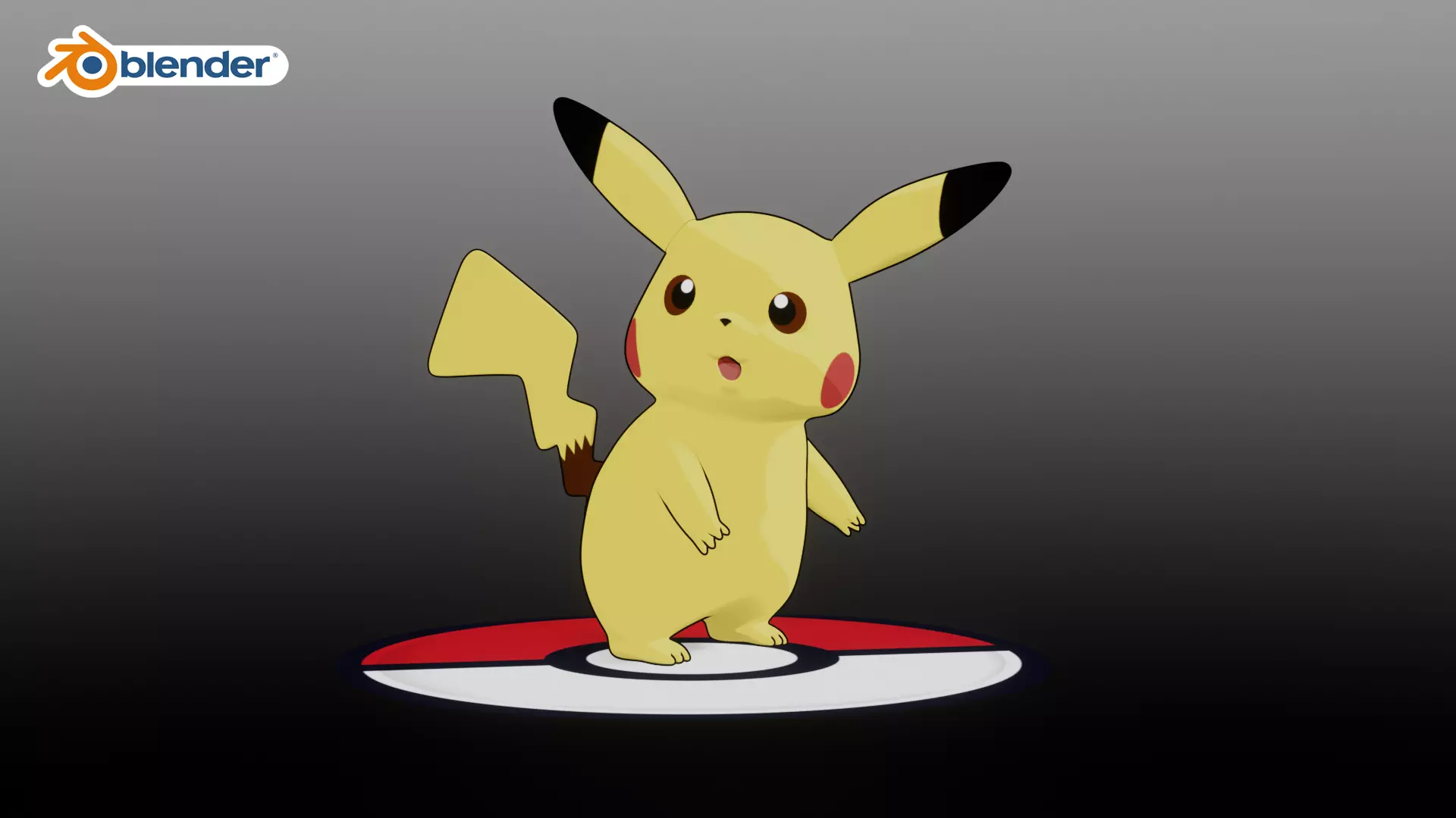 Pikachu Pokemon Low-poly 3D model