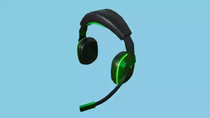Headset 02 - Green Black - Character Fashion Design