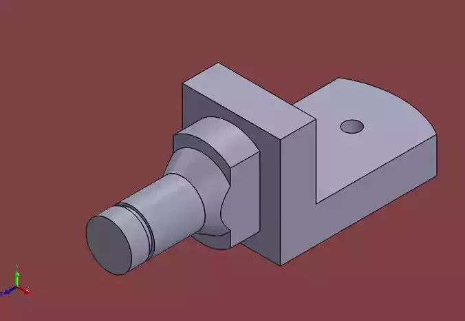 solidtutorial045 metal part with hole in it