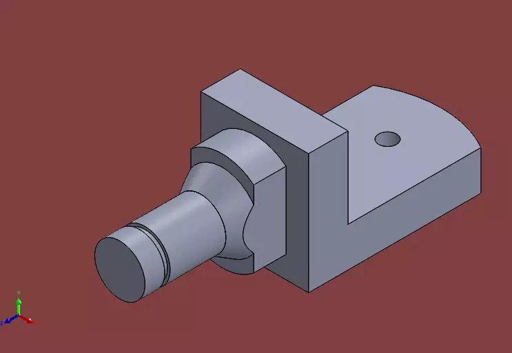 solidtutorial045 metal part with hole in it Free 3D model