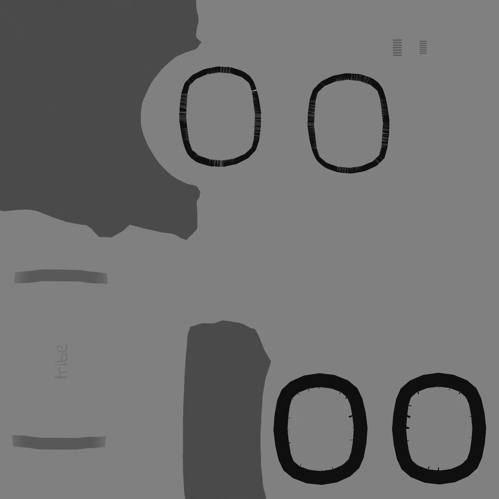 Headset 03 - Full Black - Character Fashion Design Low-poly 3D model_17