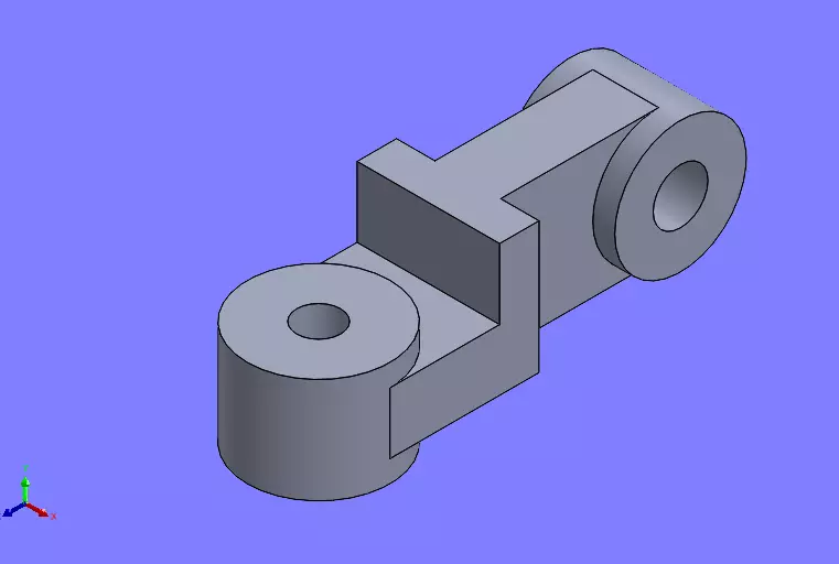 solidtutorial046 metal part with hole in it Free 3D model