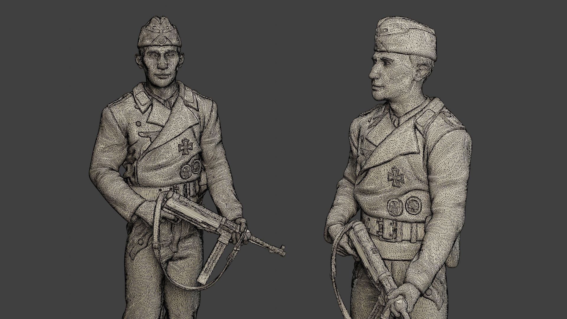 German Tank Crew ww2 GTC1 Pack 1 3D Model Collection_33