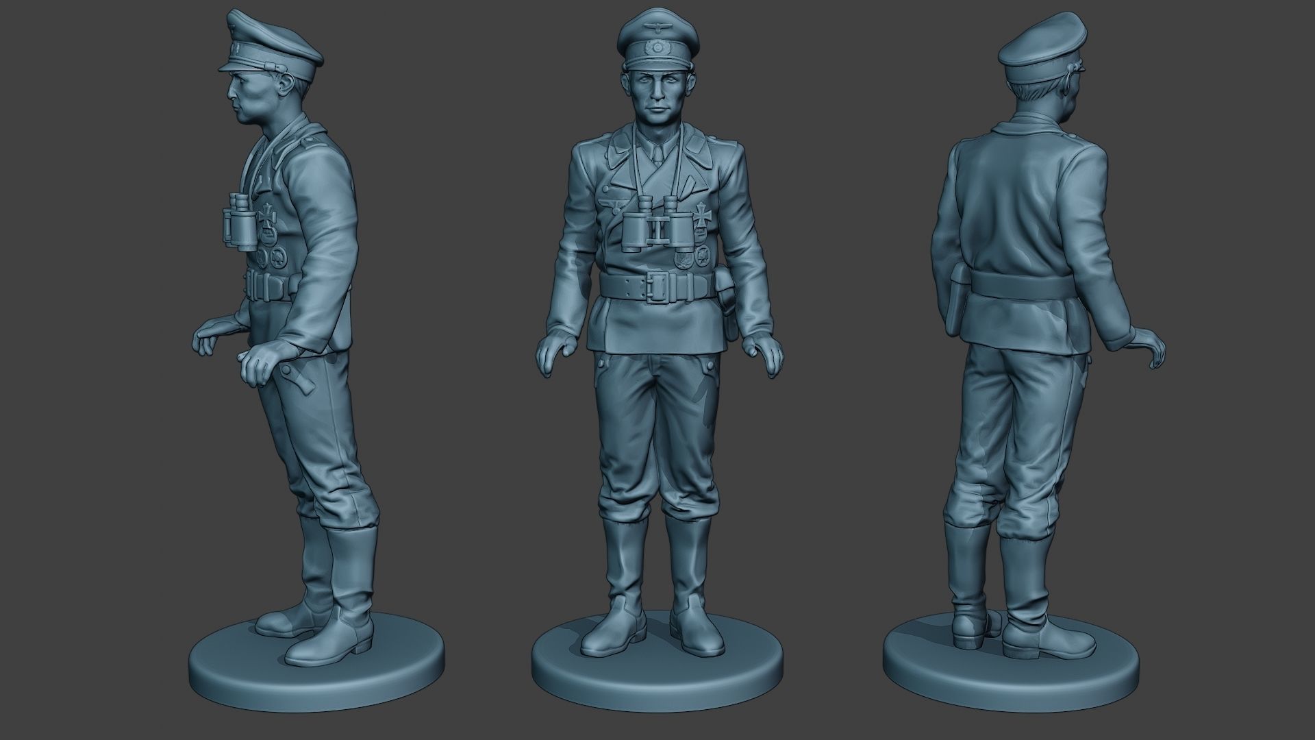 German Tank Crew ww2 GTC1 Pack 1 3D Model Collection_29