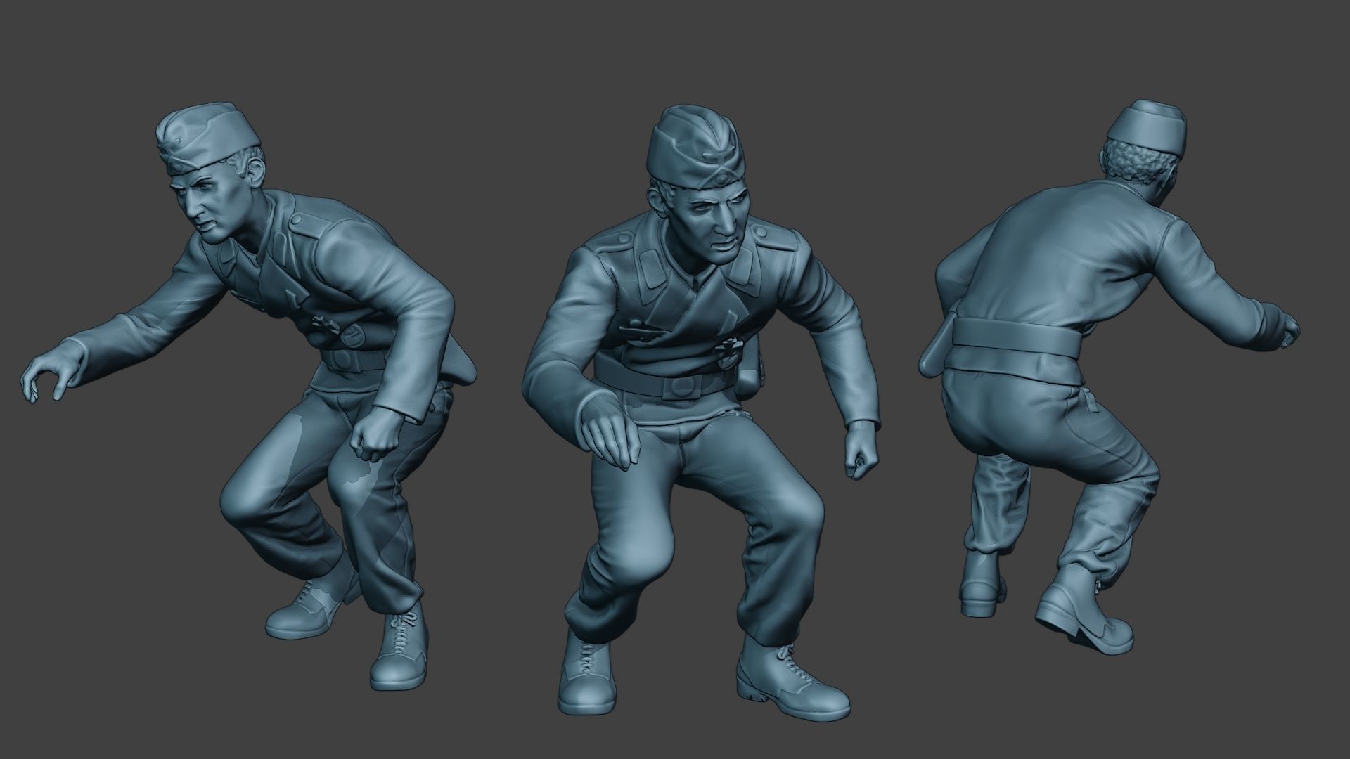 German Tank Crew ww2 GTC1 Pack 1 3D Model Collection_26