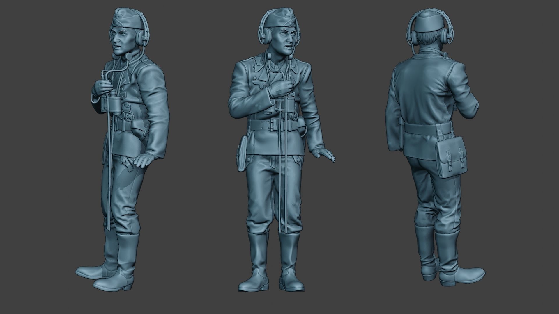 German Tank Crew ww2 GTC1 Pack 1 3D Model Collection_18