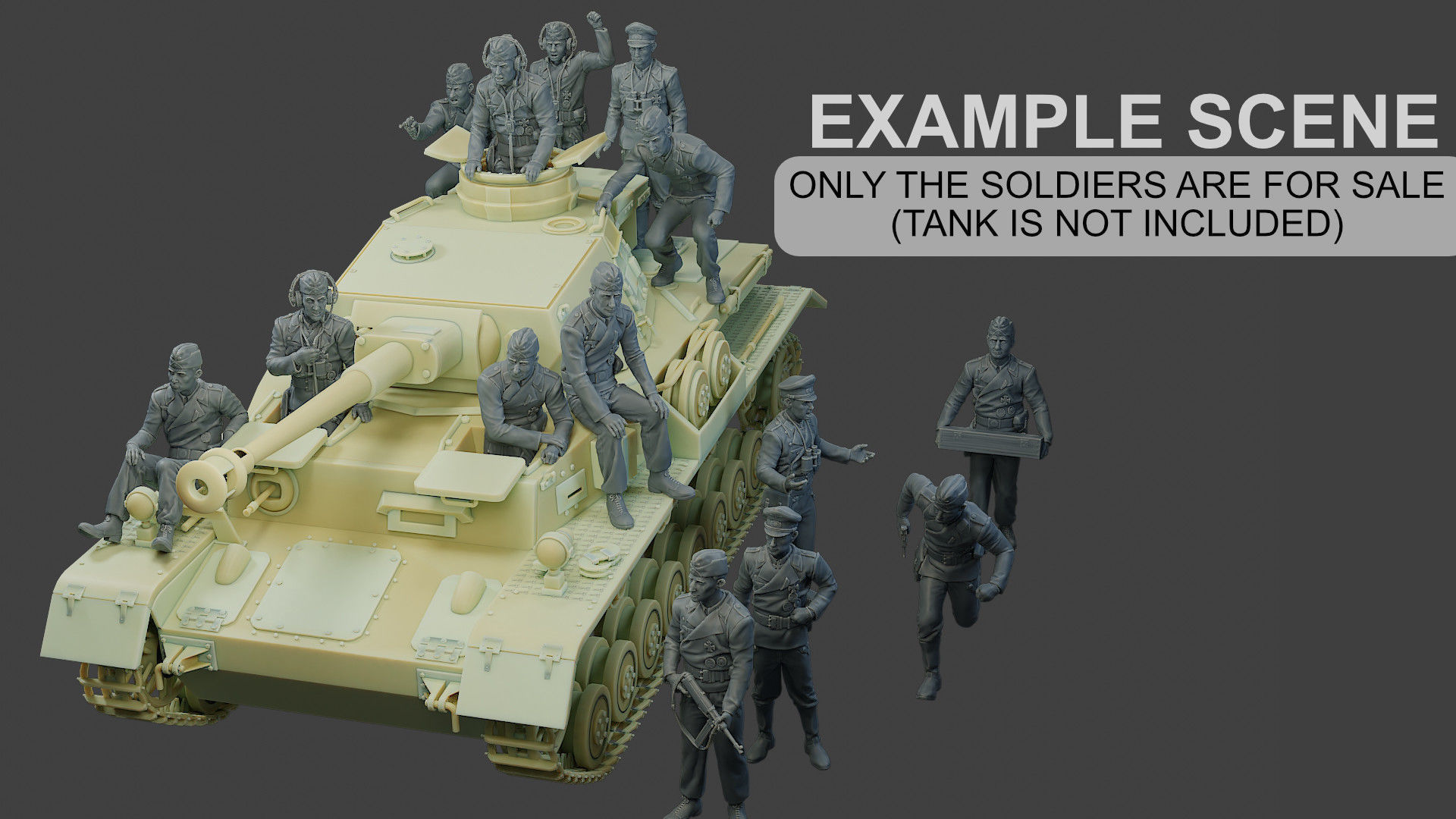 German Tank Crew ww2 GTC1 Pack 1 3D Model Collection_1