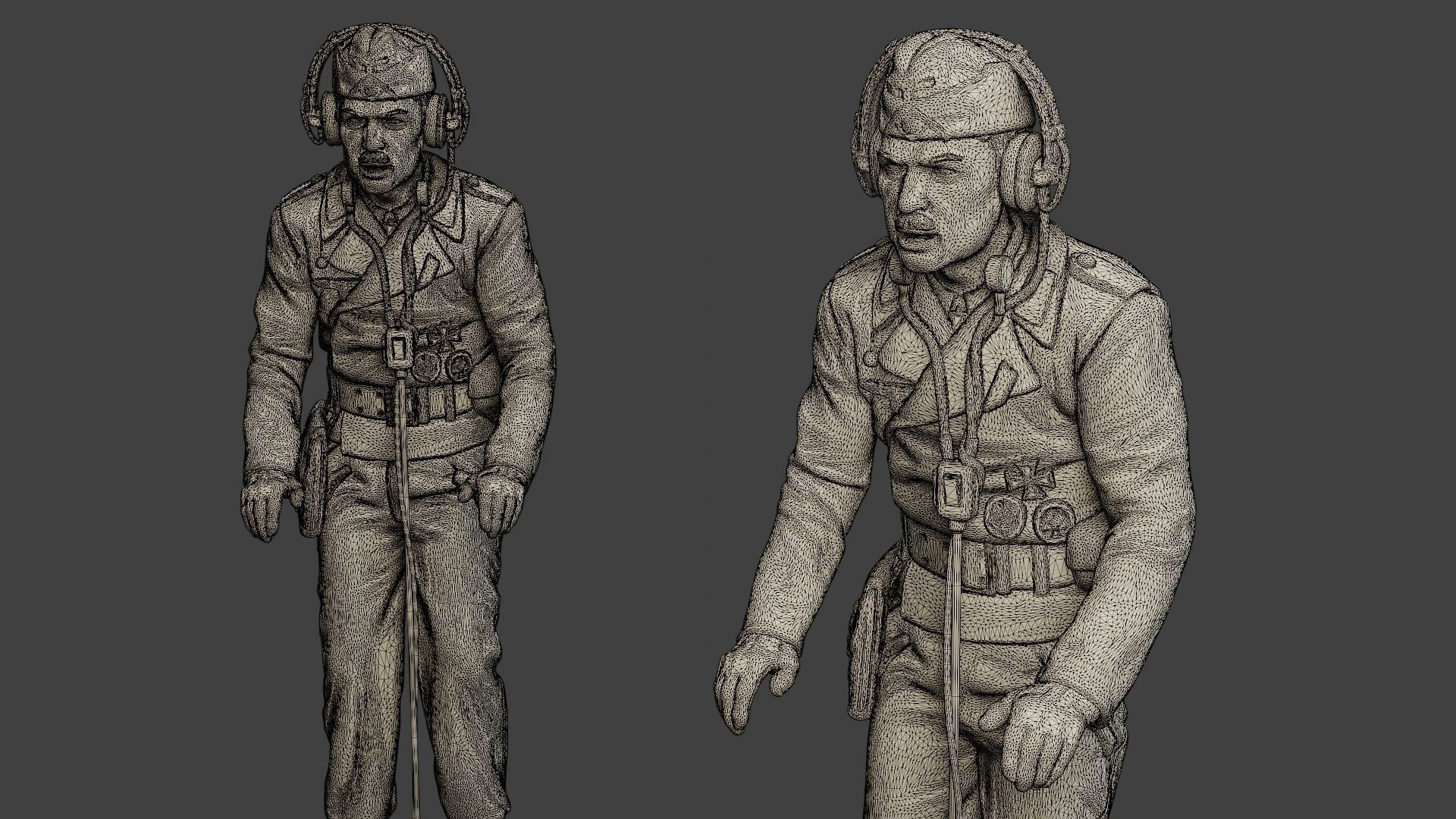 German Tank Crew ww2 GTC1 Pack 1 3D Model Collection_35