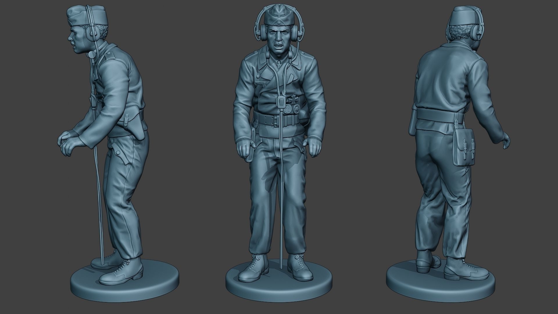 German Tank Crew ww2 GTC1 Pack 1 3D Model Collection_27
