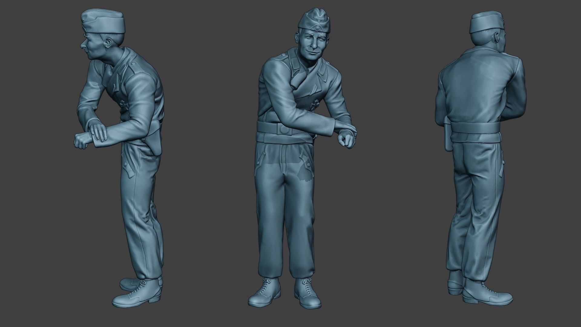 German Tank Crew ww2 GTC1 Pack 1 3D Model Collection_16