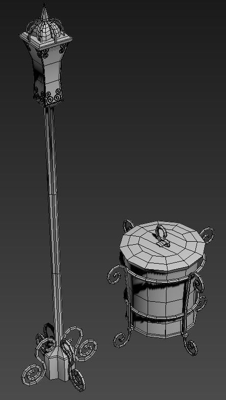 Victorian style house Low-poly 3D model_15