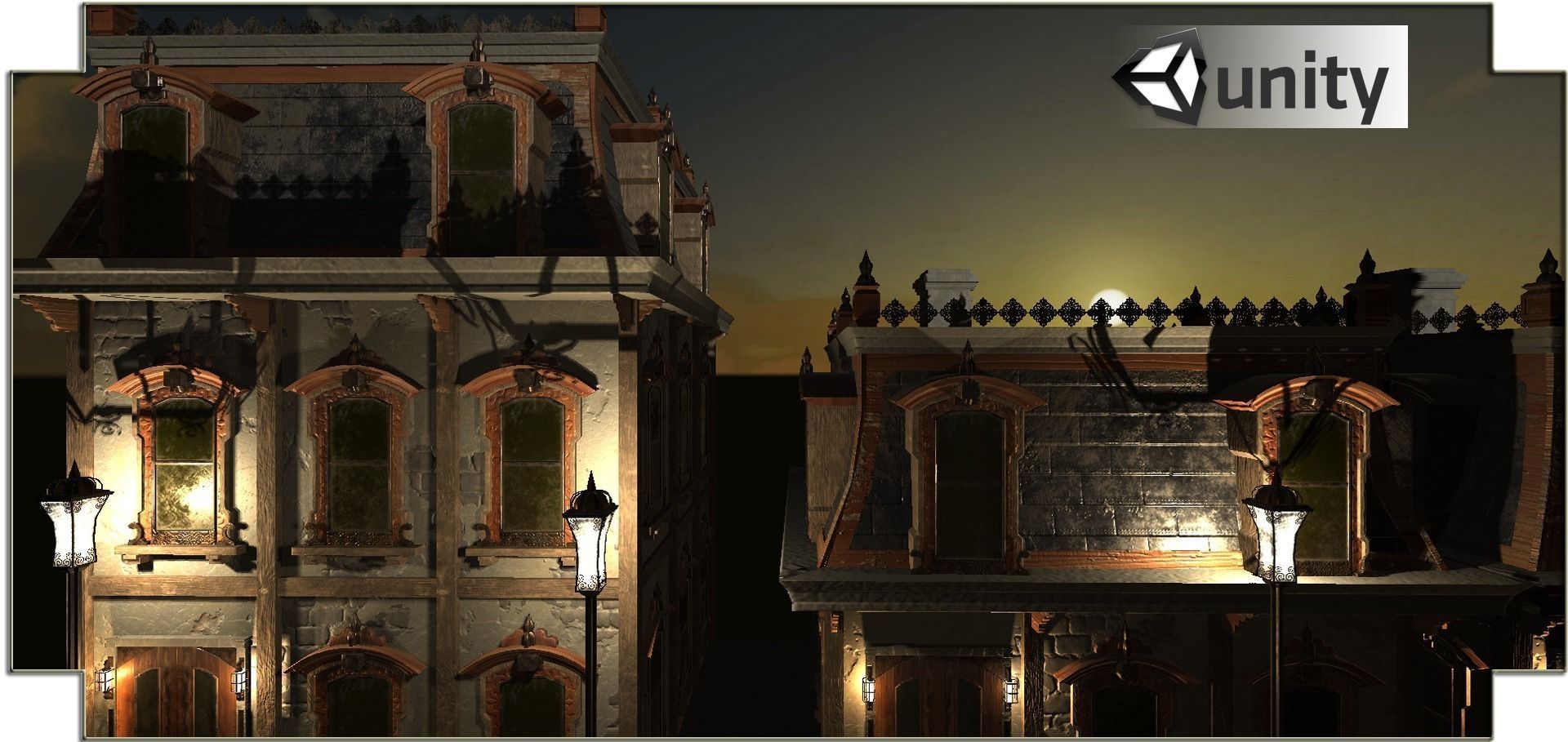 Victorian style house Low-poly 3D model_12