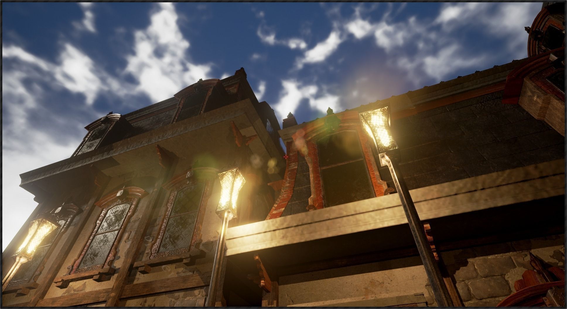 Victorian style house Low-poly 3D model_2