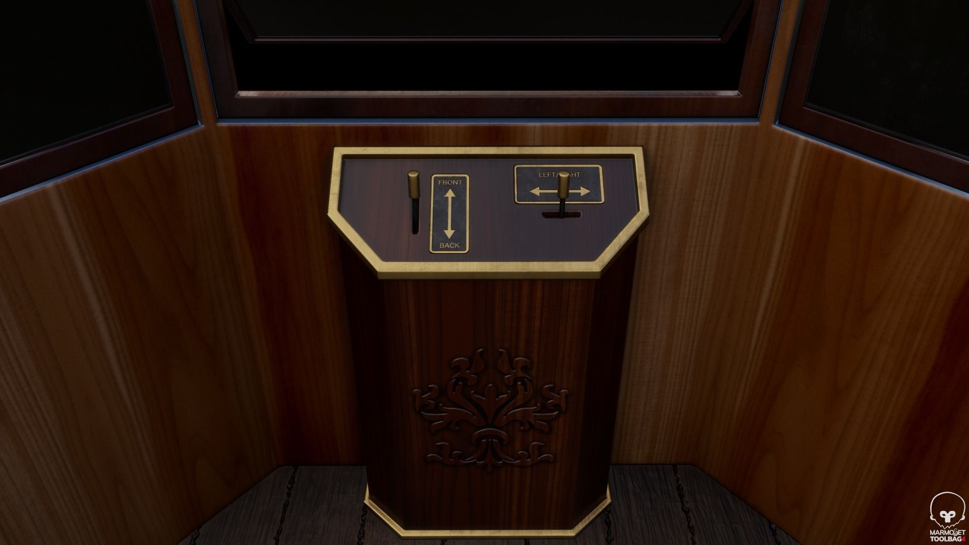 Vintage Tram  Low-poly 3D model_5