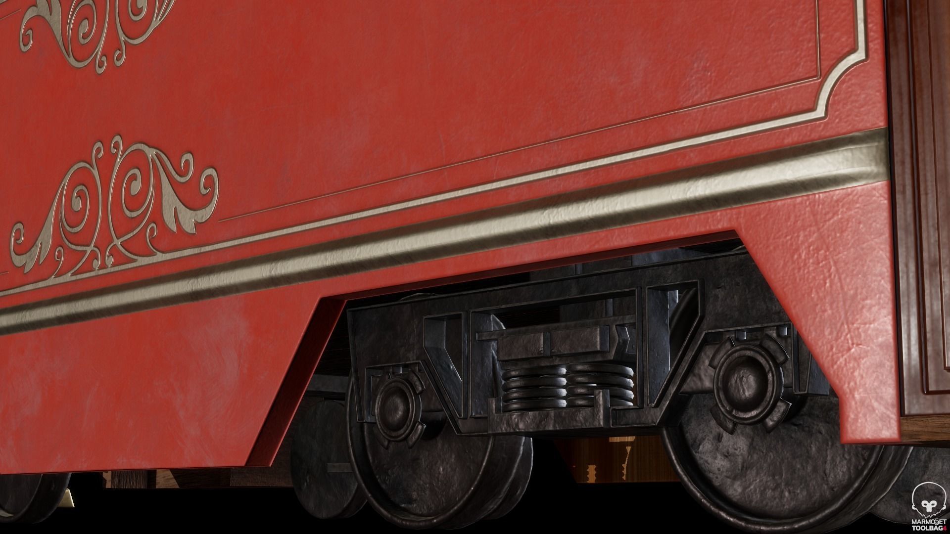 Vintage Tram  Low-poly 3D model_2