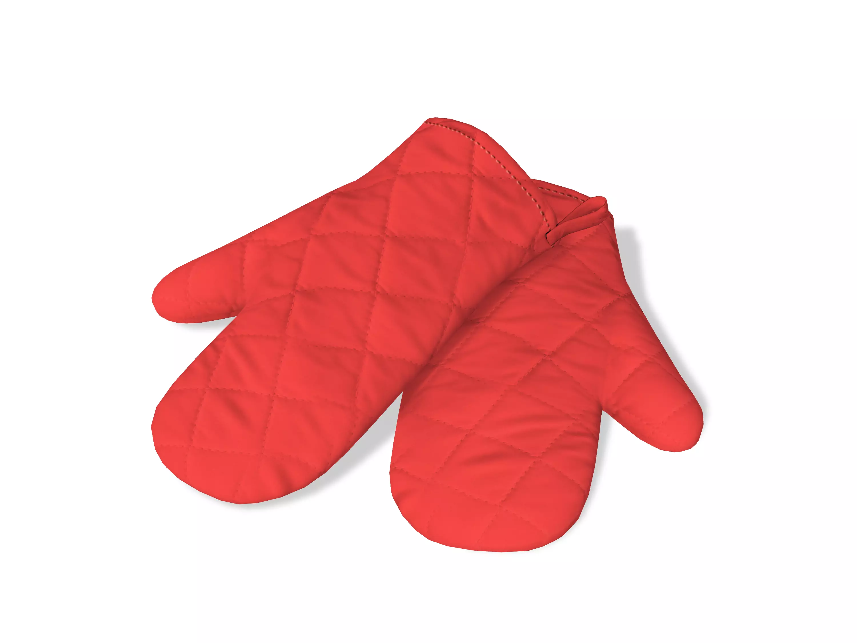 Cooking Gloves Low-poly 3D model_0