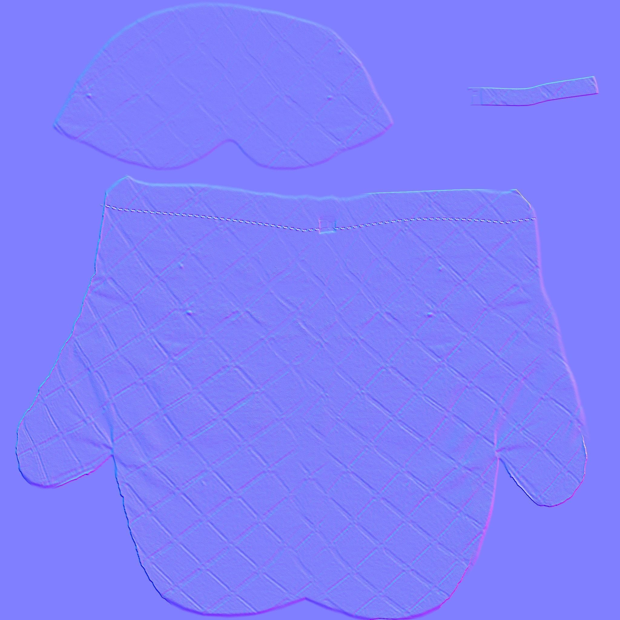 Cooking Gloves Low-poly 3D model_10