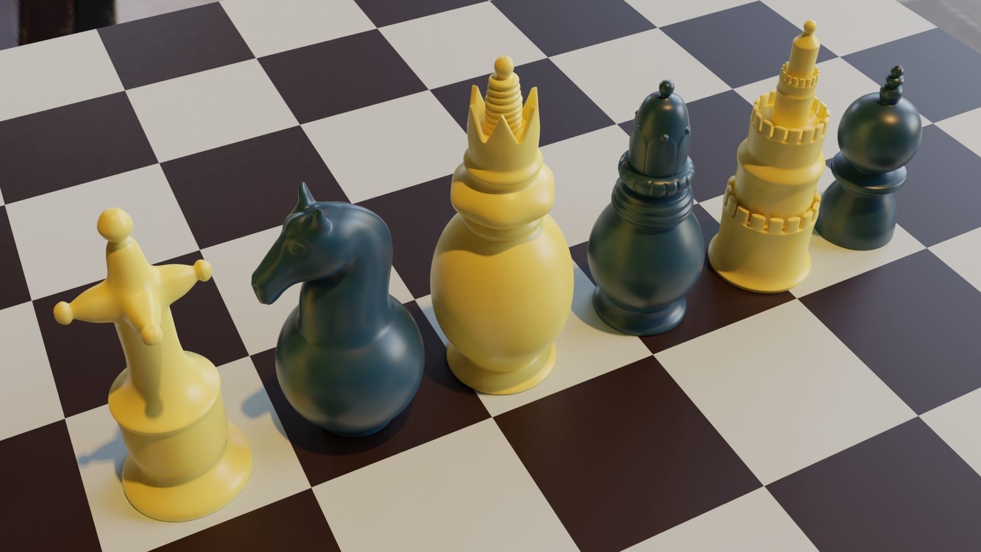 3D Printable London Chess OBJ and 3MF files 3D print model_3
