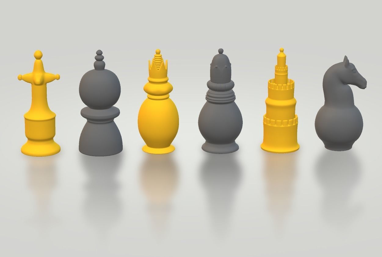 3D Printable London Chess OBJ and 3MF files 3D print model_5