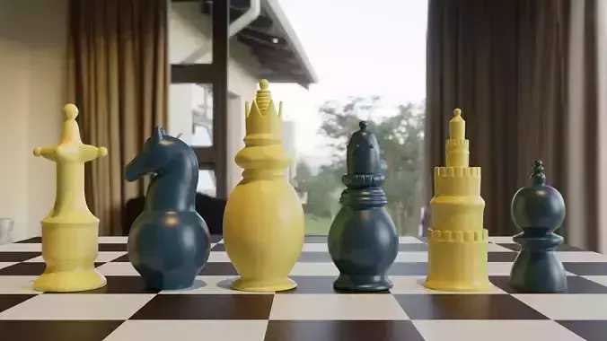 3D Printable London Chess OBJ and 3MF files