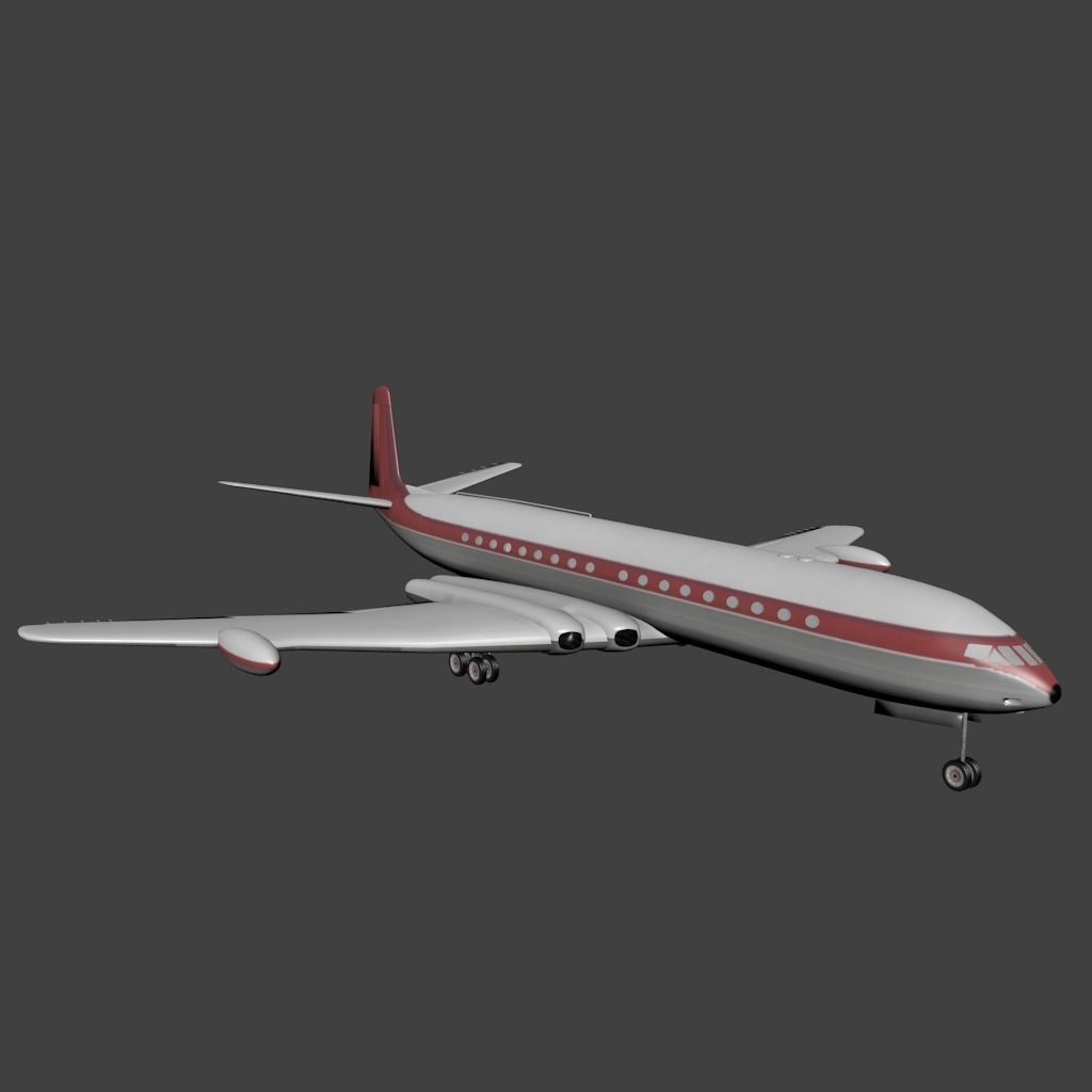 de Havilland DH 106 Comet 4 Low-poly 3D model