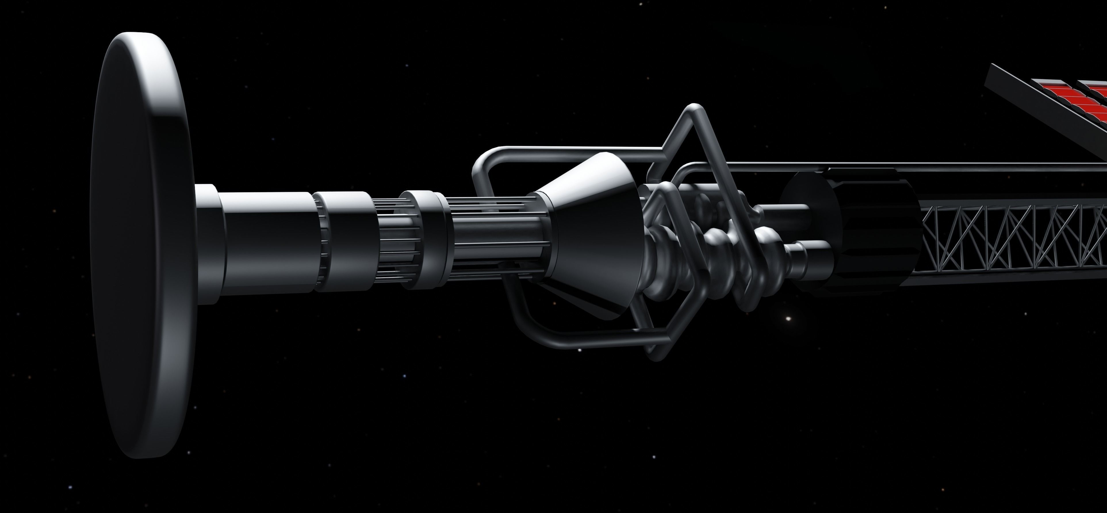 MEGA drive spaceship model Low-poly 3D model_1