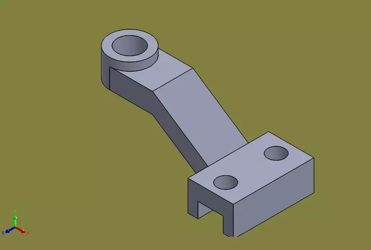 solidtutorial048-2 metal bracket Free 3D model