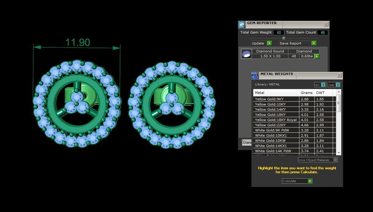 Jewelry Earring 3D print model_3