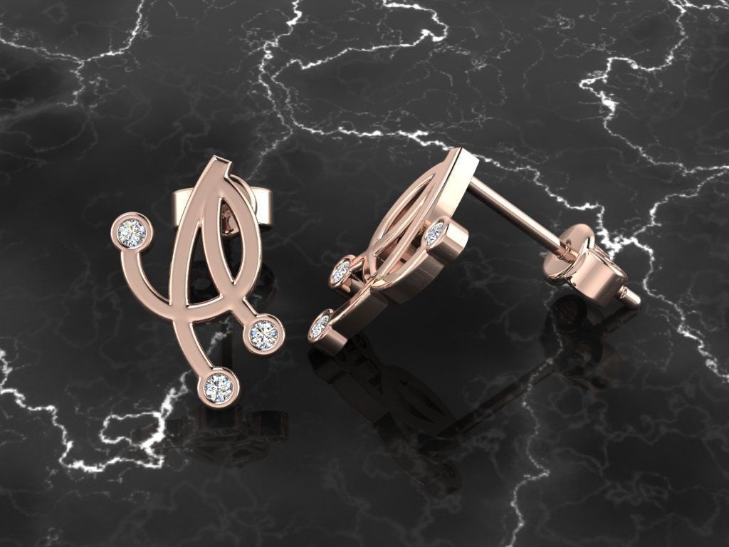 Jewelry Earring 3D print model_4