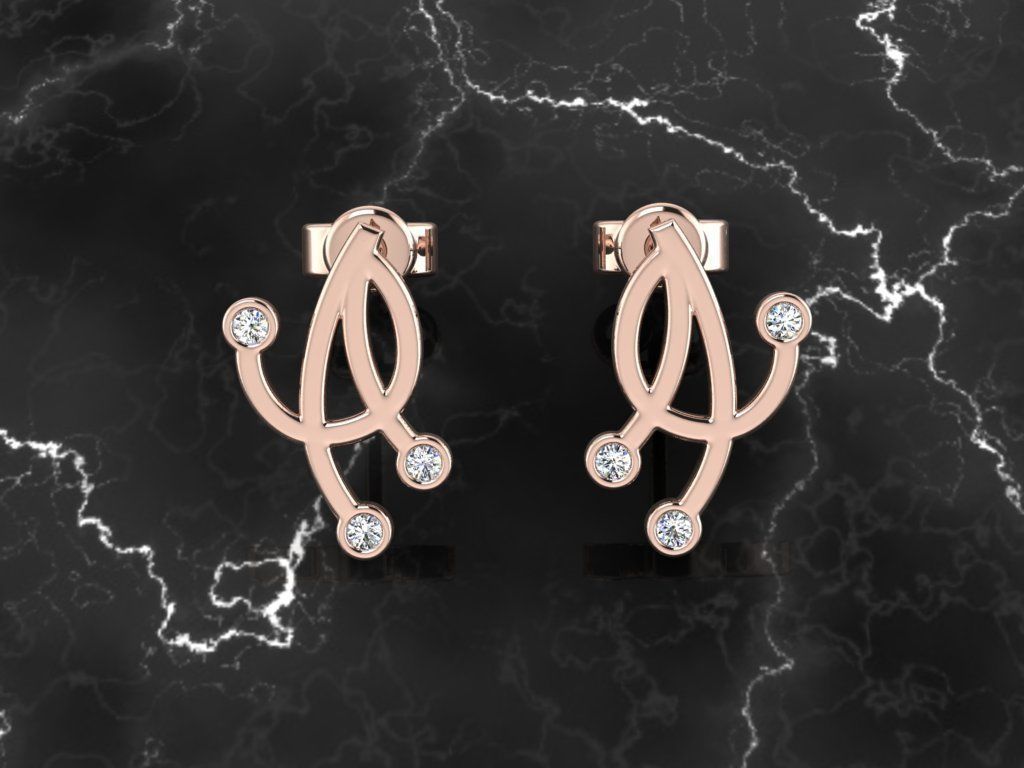 Jewelry Earring 3D print model_2