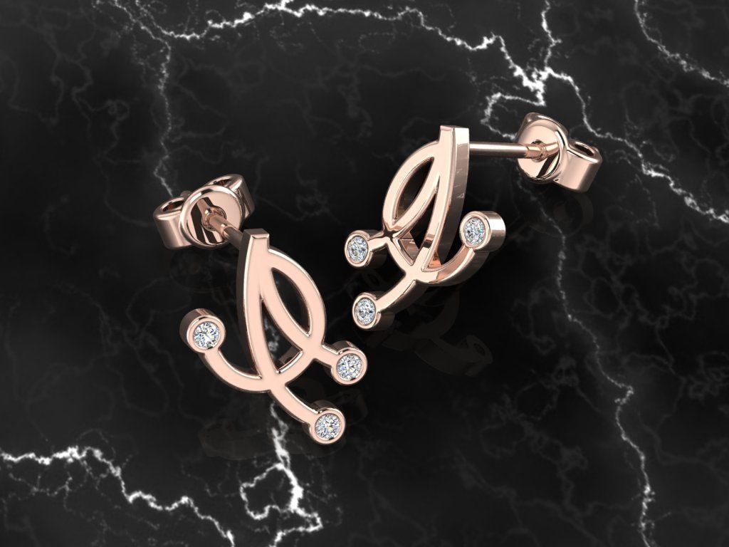 Jewelry Earring 3D print model_5