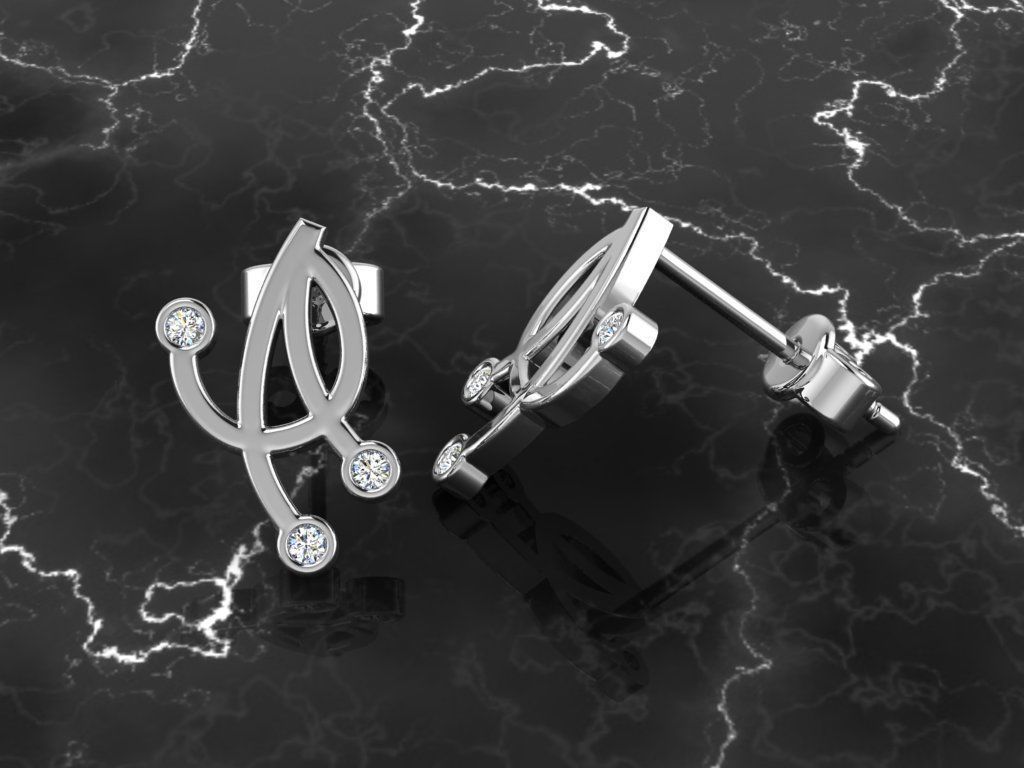 Jewelry Earring 3D print model_6