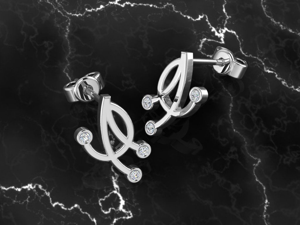 Jewelry Earring 3D print model_1