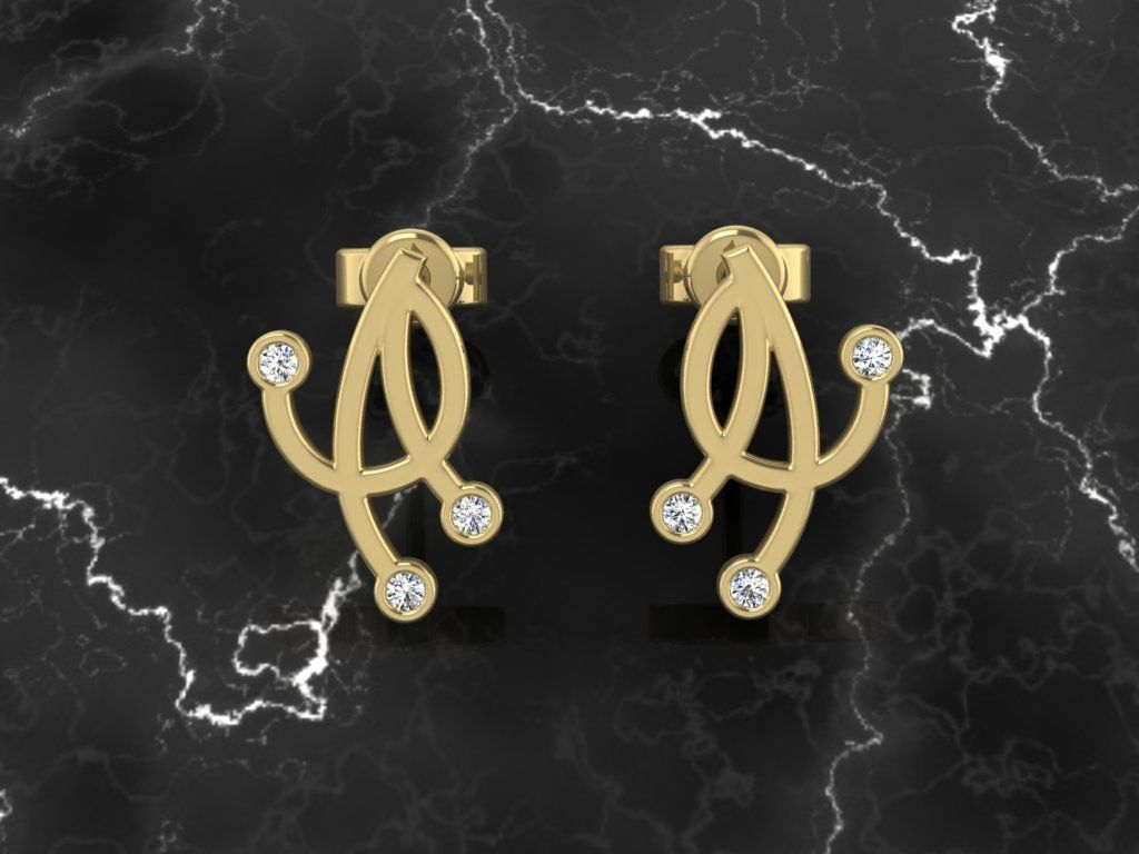 Jewelry Earring 3D print model_9