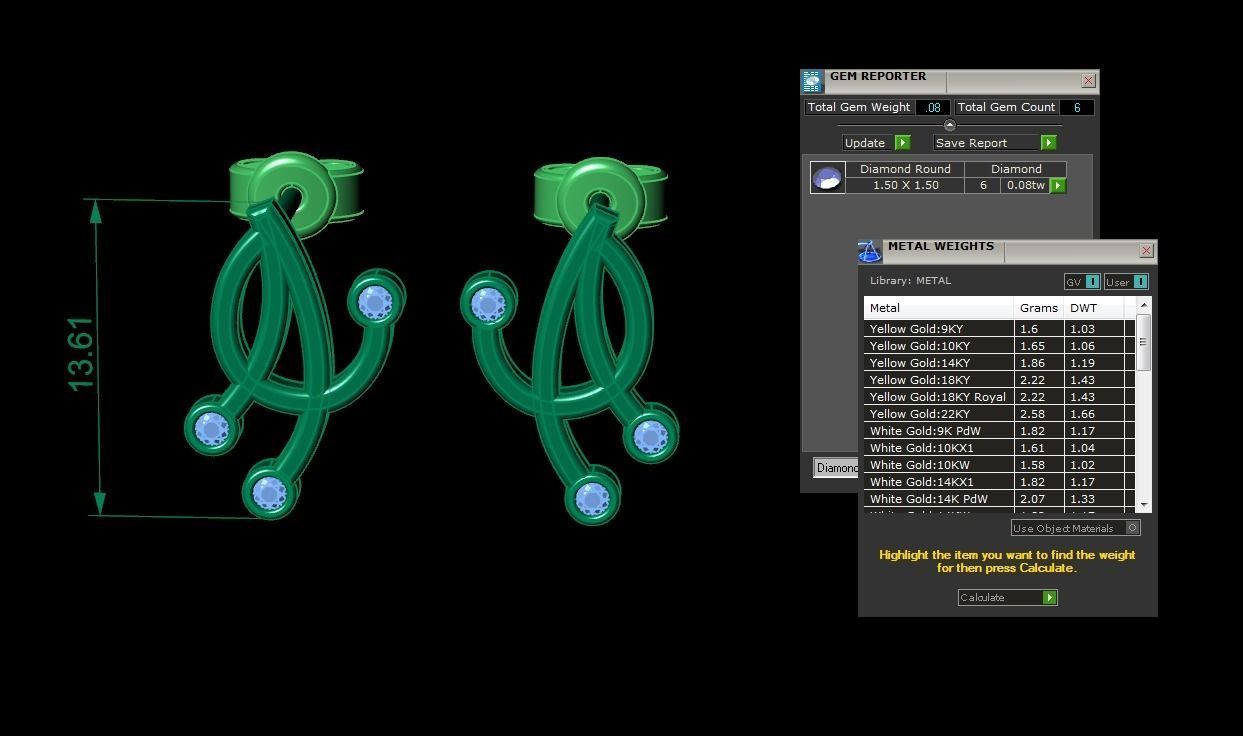 Jewelry Earring 3D print model_3