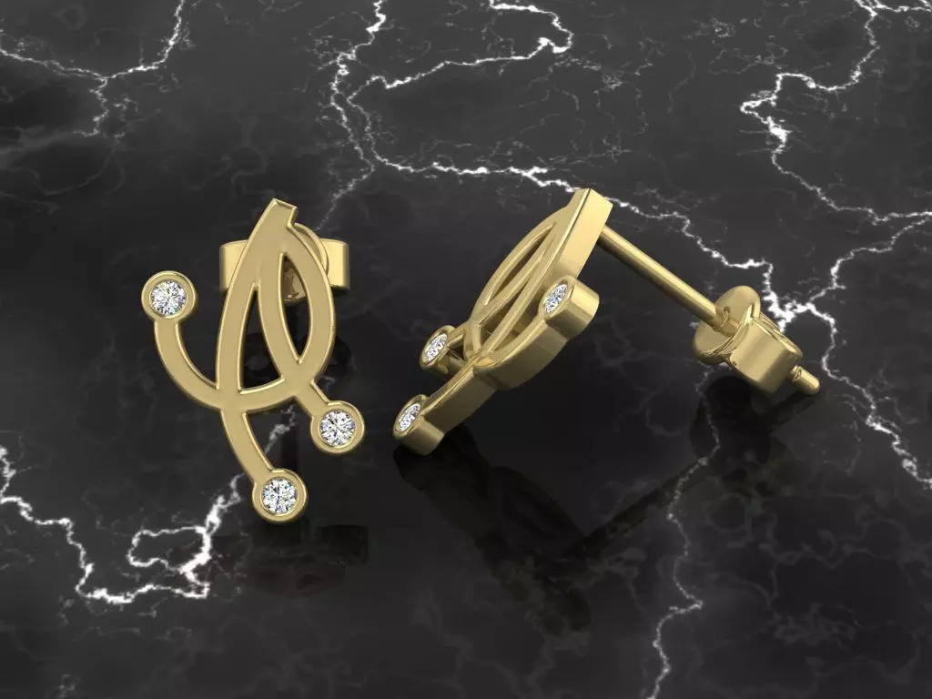 Jewelry Earring 3D print model_0