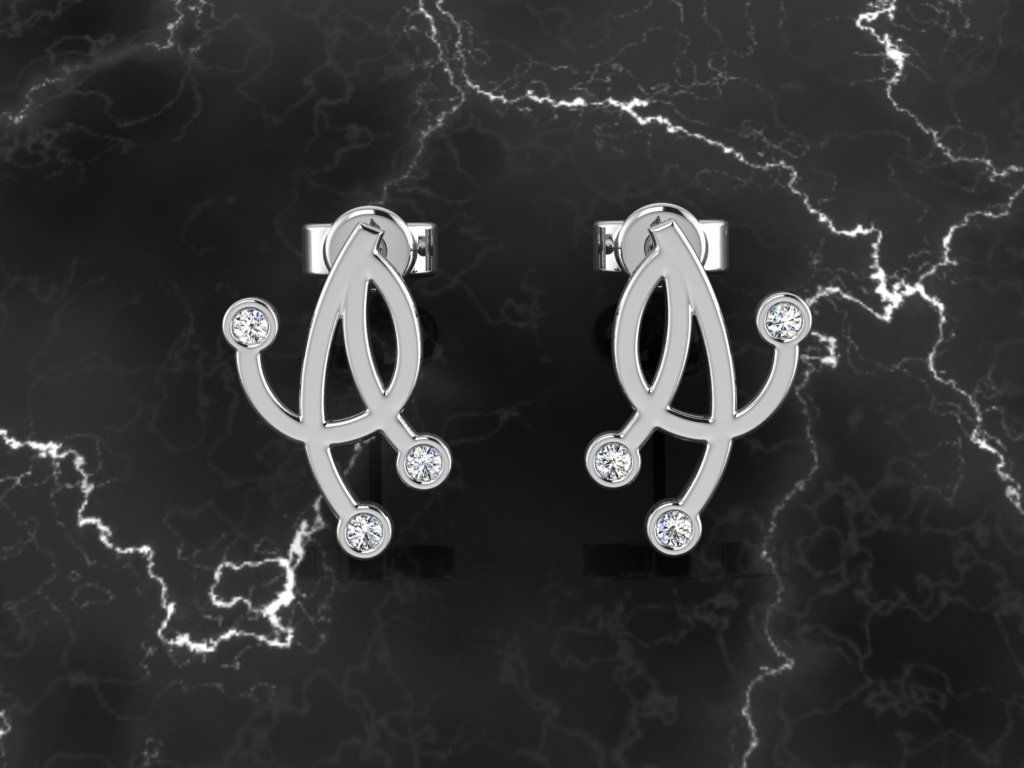 Jewelry Earring 3D print model_7