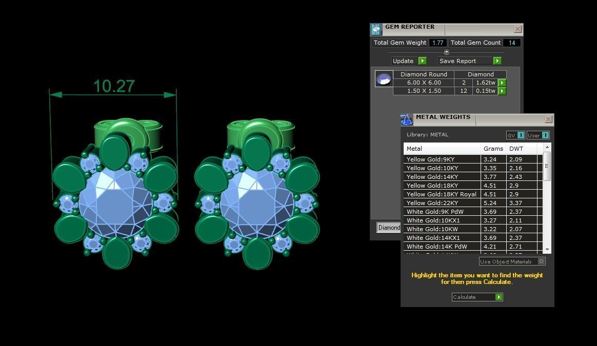 Jewelry Earring 3D print model_3