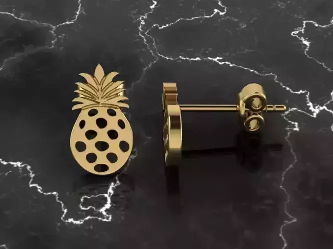 Jewelry Earring Pineapple Shape 3D print model