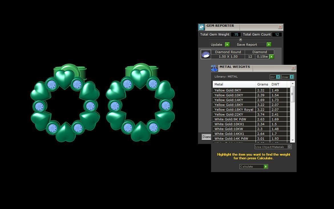 Jewelry Earring 3D print model_3